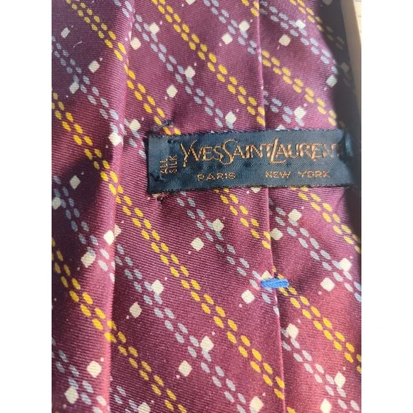 Yves Saint Laurent Ties YSL Lot Of 2 Designer Neck Ties Multi-Colored 1751 - Picture 4 of 8